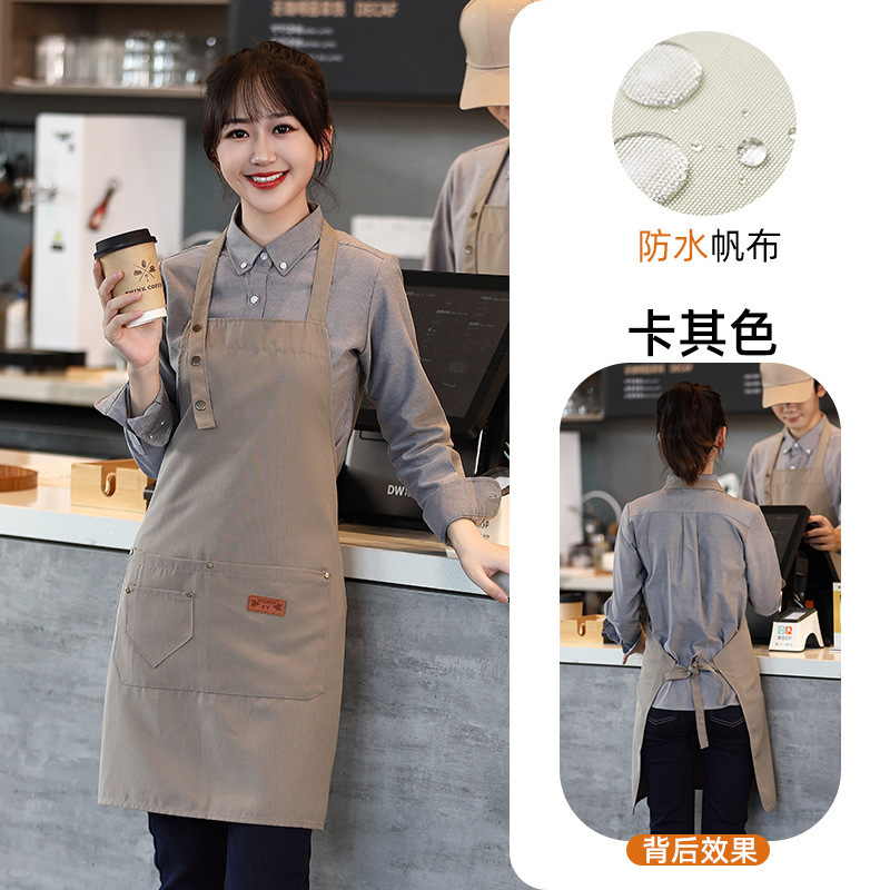 Fm-189 lona impermeable caqui de tres botones