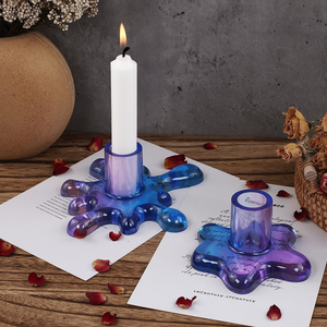 DIY Melt Flowing Water Droplets Water <strong>Flow</strong> Shape Candle Holder Silicone <strong>Mold</strong>