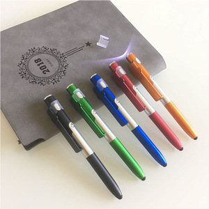 多功能4合1折叠光笔手机支架发光二极管光电容圆珠笔 - Product Image 3