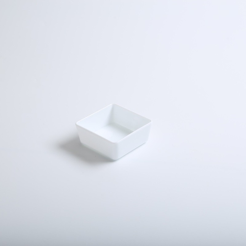 Plat à compartiment unique (blanc) en matériau PP de qualité alimentaire