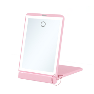 Espejo de tocador LED de aumento plegable rectangular delgado para bolso - Product Image 5