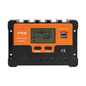 Controlador de carga solar GCSOAR 50a 12V 24V PWM Regulador de carga solar manual Controlador solar de batería - Product Image 1