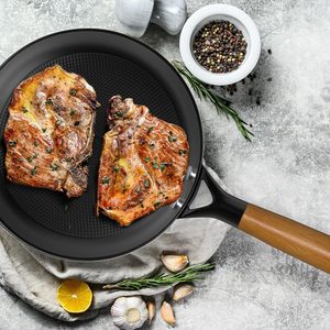 鋳鉄製調理器具セット8インチ10インチ12インチノンスティックスキレットとフライパンインダクションクッカー用 - Product Image 6