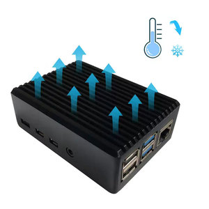 ラズベリーPi 4Bアルミ合金シェルラズベリーPI第4世代B + アルミ合金ボックス4b放熱保護ケース - Product Image 1
