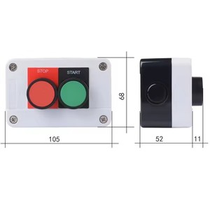 1 scatola XB2 interruttore a due pulsanti di posizione scatola di controllo start stop pulsante piatto due fori pulsante due fori di plastica impermeabile - Product Image 4