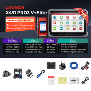 LAUNCH X431 V+ ELITE 2024 Car Diagnostic Scanner With Smartlink VCI, OBD PIN <strong>Detection</strong> Topology Map - Product Image 2