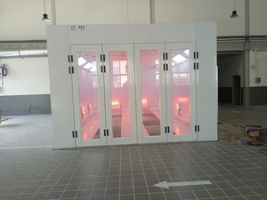 CE sertifikalı dizel ve elektrikli ısıtma isteğe bağlı sprey boya kabini araba tamir için kullanılan