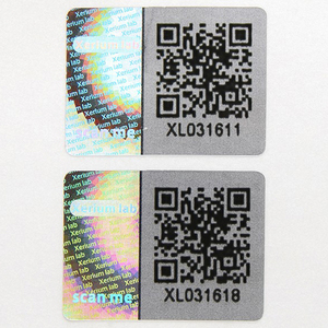 定制打印纸3D激光模切乙烯基防水二维码匹配序列号全息贴纸标签，用于徽标 - Product Image 2