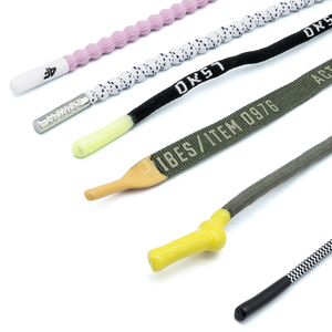 Multicolor Round Wax <strong>Custom</strong> Drawcord <strong>String</strong> With Silicone Tips for Hoodies <strong>Elastic</strong> Belts Shoelace Charms Ropes - Product Image 2