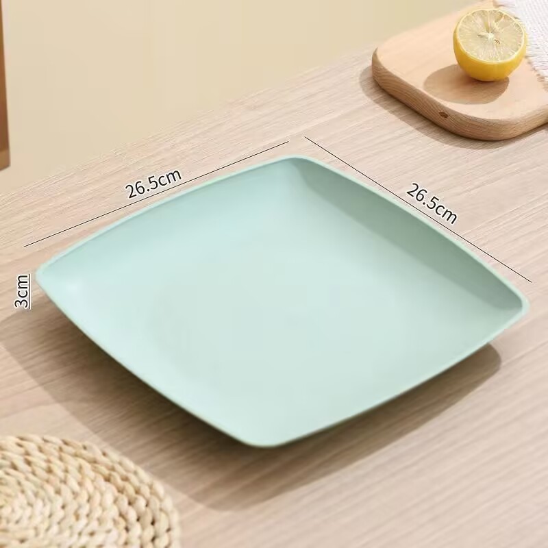 Large square plate 2626cm-1 green