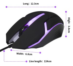 Accessori per Computer con Mouse ottico cablato Design ergonomico per giochi compatibili con Computer portatili Desktop - Product Image 2