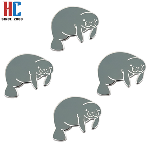 20 Năm Nhà Máy Tùy Chỉnh Kim Loại Manatee Men Pin Sinh Vật Biển Đại Dương & Aquarium Sinh Vật Món Quà Thủ Công - Product Image 5