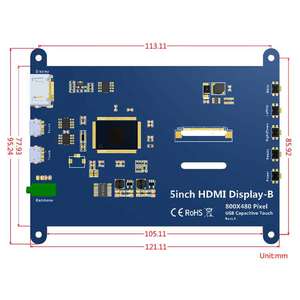 Tragbarer 5-Zoll-Monitor 800x480 Kapazitives Touchscreen-LCD-Display für Raspberry Pi 4 3B/PC/Banana Pi - Product Image 4