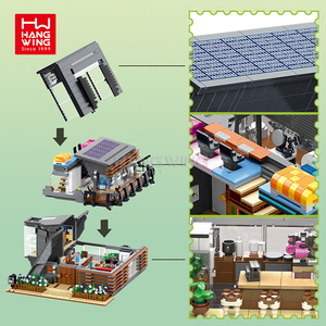 Hw 3832pcs Lambda Nhà Mô Hình Kit khối xây dựng Bộ Giáo dục biệt thự sang trọng STEM học tập xây dựng gạch đồ chơi cho trẻ em - Product Image 4