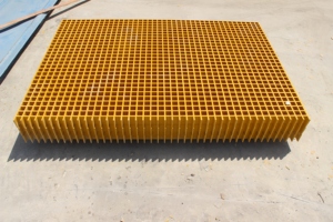 38x38x38mm毫米黄色玻璃钢成型格栅玻璃钢屋顶走道格栅