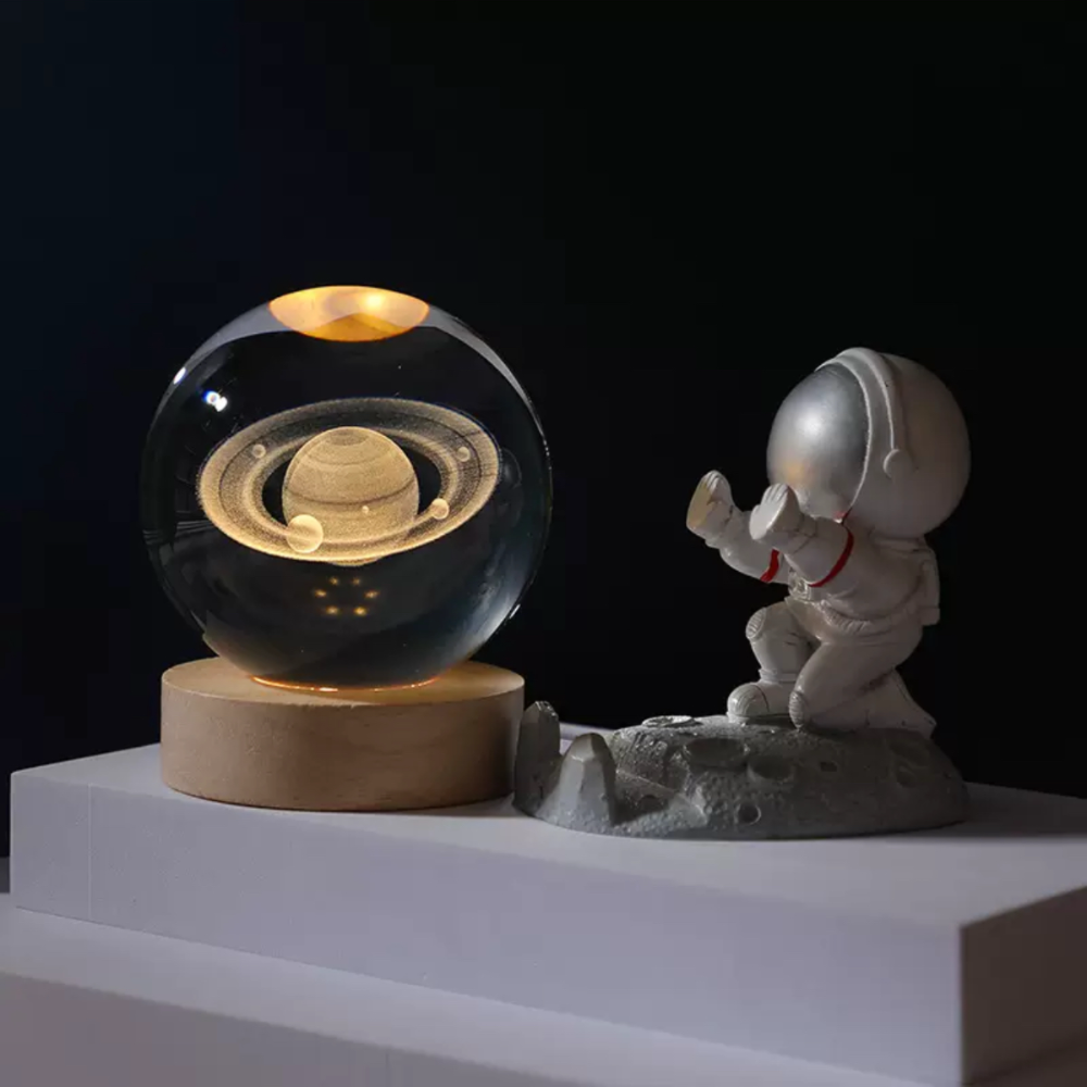 Boule de cristal 3D-Saturne