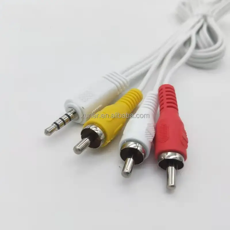 1,5 M 3,5mm Jack estéreo macho a 3 RCA Aux Cable de Audio Cable adaptador Cable