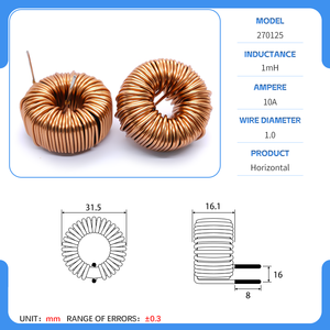 Tùy chỉnh 270125 330125 1mh 2mh sendust hình xuyến cuộn cảm từ vòng cuộn cảm lớn hiện tại nhiều Thông số kỹ thuật - Product Image 4