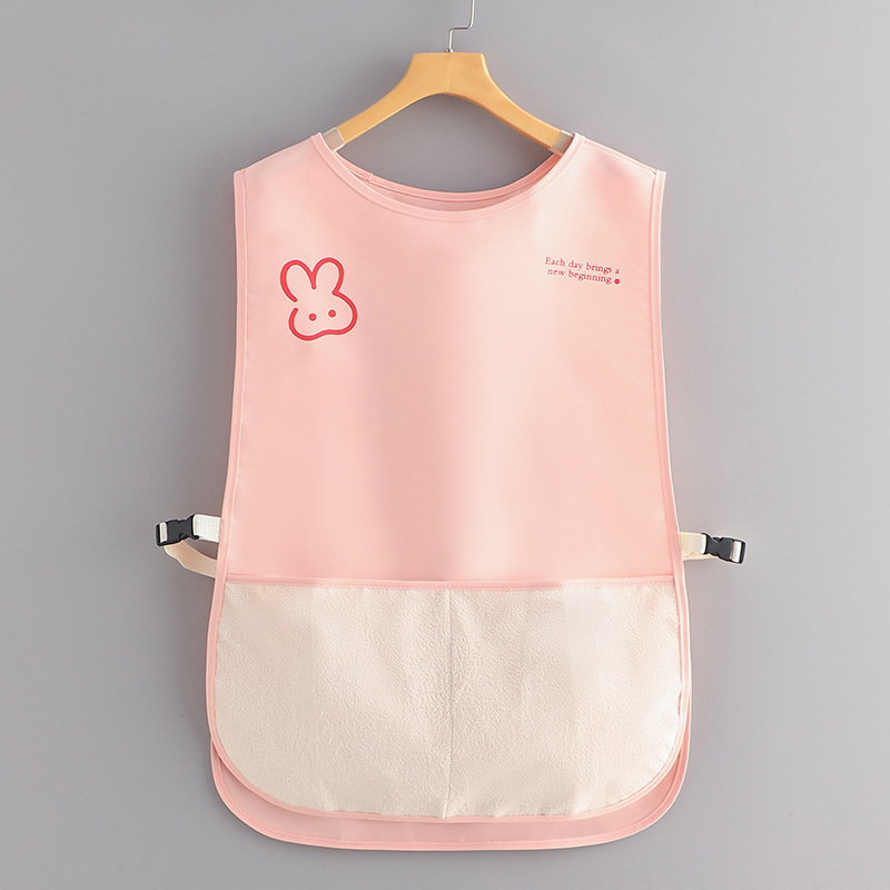 Tablier gilet rose style crème (style lavage à la main)