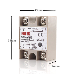 SSR-10DA SSR-25DA SSR-40DA 10A 25A 40A Solid State Relay <strong>Module</strong> 3-32V <strong>Input</strong> DC 24-380V AC <strong>Output</strong> solid state relay - Product Image 2