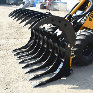 滑移装载机通用原木石材搬运用快速连接液压抓斗 - Product Image 5