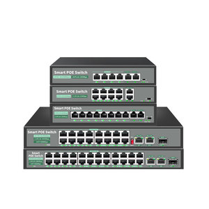 4ポート10/100MbpsイーサネットPOEスイッチIEEE 802.3af/atアップリンクデュアル100Mbps IPカメラCCTVセキュリティ
