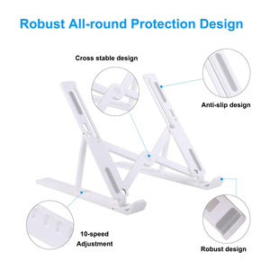 Suporte plegable ergonômico portátil, dobrável, ajustável, para computador portátil, suporte para laptop