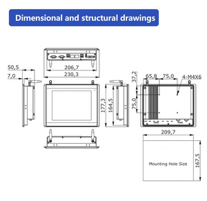 GPIOs ile 8 inç Industri Panel bilgisayar All-in-one dokunmatik Lcd monitör Pc dokunmatik ekran endüstriyel Tablet bilgisayar - Product Image 5