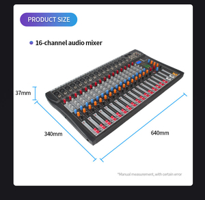 Venta al por mayor 500 set interfaz de grabación de tarjeta de sonido con pantalla mezclador de audio de 16 canales - Product Image 4