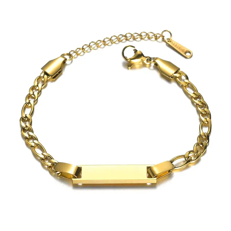 Mientrada pulseiras para meninas, braceletes para meninas de ouro banhado a ouro 18k, aço inoxidável, pulseiras para meninos, bracelete com nome personalizado