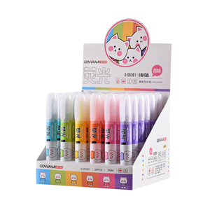 学校使用6色标记凿尖GENVANA G-05361 5毫米香味荧光笔 - Product Image 1