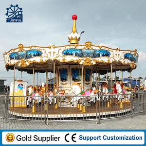 Çocuklar eğlence parkı 26 koltuklar lüks sels Horse at sürmek açık konumlar elektrikli Merry Go Round satılık