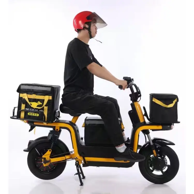 Y2-FD sıcak satış teslimat elektrikli bisiklet 650W 48V kurşun asit pil elektrikli Scooter teslimat elektrikli bisiklet Fast Food kargo için