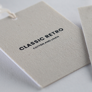 Custom Cotton Canvas Hangtag Luxury <strong>String</strong> Cotton Canvas Cardstock Swing <strong>Hang</strong> <strong>Tag</strong> - Product Image 5