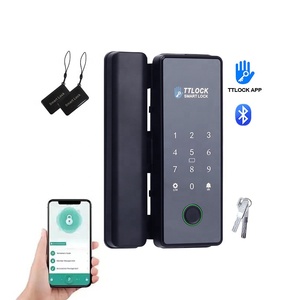 TTlock App Automatische Riegel tastatur Schlüssel Passwort Finger abdruck Keyless Entry Smart Türschloss für Glastüren - Product Image 1
