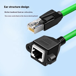 Cat5e猫6 8P8C RJ45女性LANイーサネットネットワーク延長ケーブルスクリューパネルマウント付き工場卸売 - Product Image 3
