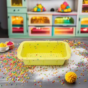 Sarı Polka Dot donut silikon kalıpları çevre dostu yuvarlak kek kalıp dahil şifon loaf ekmek kare pişirme araçları - Product Image 2