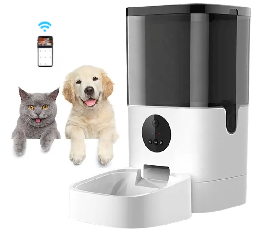 2022 yeni Wifi kontrol 4L 6L büyük kapasiteli otomatik App uzaktan akıllı Tuya Pet kedi köpek pet besleyici kamera