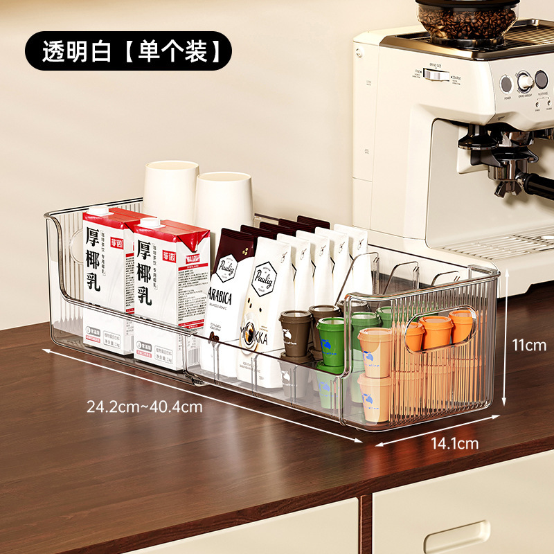 Telescopic storage box with dividers