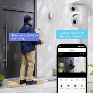 กล้อง CCTV เลนส์คู่รุ่นใหม่ล่าสุด Tuya กล้องมองกลางคืน4K 8M พิกเซลกลางแจ้ง5G 2.4G เชื่อมต่อ WiFi IP ความเร็วสูงตัวเลือกการจัดเก็บข้อมูลแบบคลาวด์ - Product Image 5