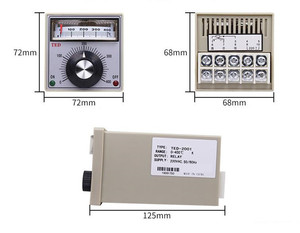 Termostato tipo k 0-400 celsius, controlador de temperatura manual, TED-2001, 220VAC - Product Image 6