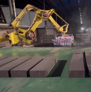 Sistema di impilamento automatico del Robot per la linea di produzione del mattone nuova condizione PLC componenti della macchina blocco cavo di cemento materia prima - Product Image 4