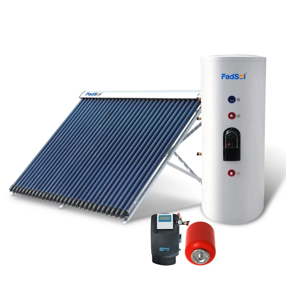 Chauffe-eau à énergie solaire pressurisé renversé capteur solaire avec caloduc pour système de chauffage solaire chauffe-eau solaire