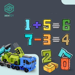 HS 10 in 1 Plastic Number DIY Number Juguetes Deformation Alphabet Robot Stem <strong>Toy</strong> for Toddlers - Product Image 4