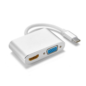 Adaptador de conversión USB tipo C a HDMl VGA Video plateado 4K - Product Image 3