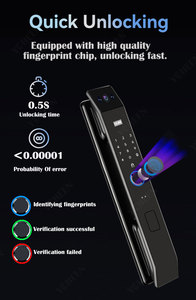 Tuya Wifi riconoscimento facciale con impronta digitale serratura porta Video Intercom App sblocco remoto Smart Lock Nfc Rfid blocco codice chiave - Product Image 3