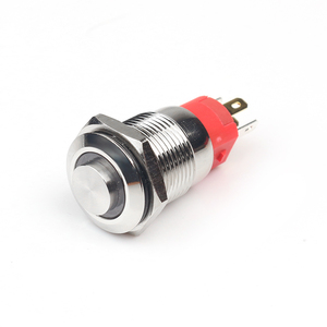 <strong>DPDT</strong> Ip67 Waterproof 2no 2nc Pin Terminal Latching Dot Illuminated 16mm High Head <strong>Push</strong> <strong>Button</strong> Metal <strong>Switch</strong> LED - Product Image 1