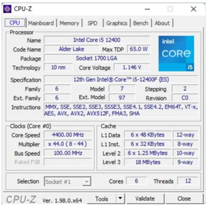 คอมพิวเตอร์ซีพียูประมวลผลหลัก I5 12400 LGA 1700 2.5GHz 12400F I5 12400 I5 - Product Image 4