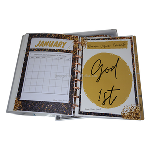 Custom bulk comic graphic novel copertina in pellicola morbida in pvc rilegato a disco diario rilegato pagine rimovibili Productivit-es notebook planner - Product Image 5