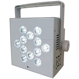 12 x15w rgbwa uv 6in1 סוללה מרובעת מופעל ואלחוטי שטוח אור עבור שלב Dj